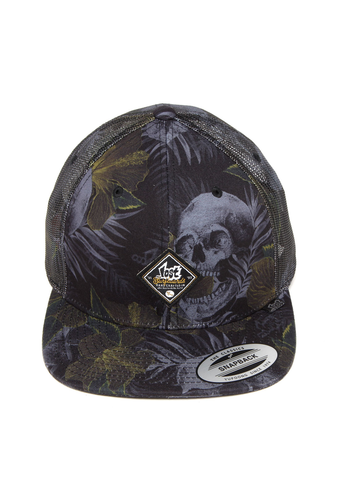 BONÉ ABA RETA TRUCKER LOST BLACK FLOWERS – The Point