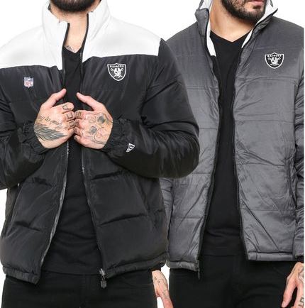 jaqueta raiders dupla face