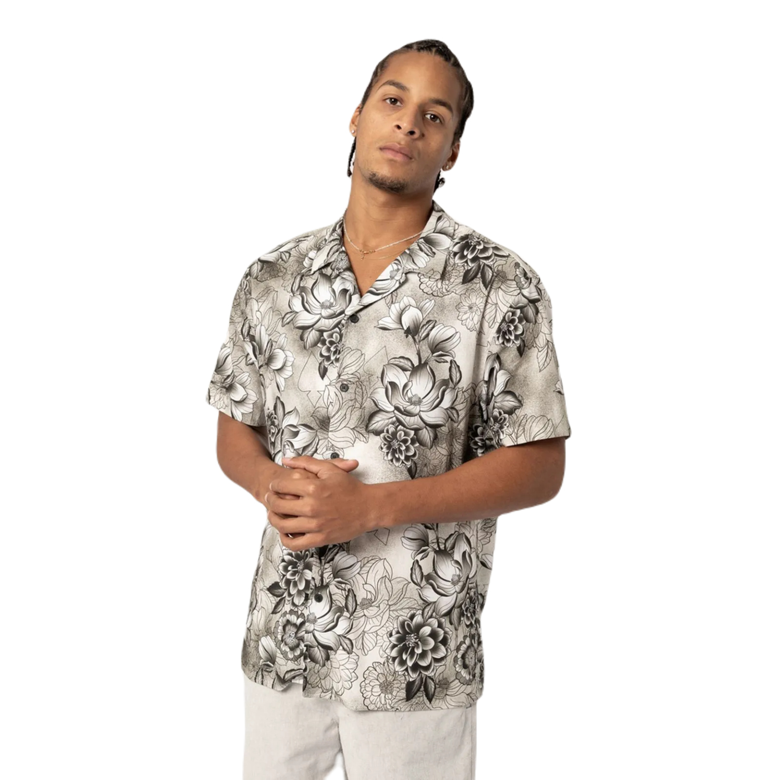 -magnolia- CAMISA MCD COMFORT MAGNOLIA OFF WHITE MANGA CURTA BOTÃO – The Point