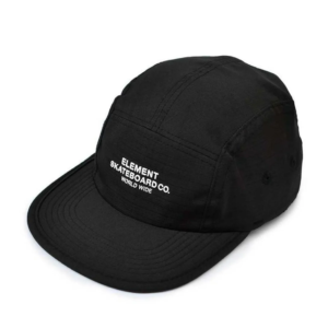 BONÉ ELEMENT SKATEPANEL STRAPBACK ABA RETA FLEXÍVEL PRETO
