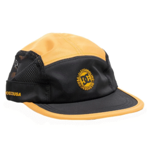 BONÉ DC SHOES FIVE PANEL ALEX CAROLINO STRAPBACK ABA FLEXÍVEL PRETO AMARELO