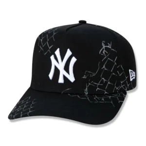 BONÉ NEW YORK YANKEES FENCE 9FORTY STRAPBACK ABA CURVA PRETO