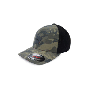 BONÉ FECHADO QUIKSILVER FLEX FRONT CAMO ABA CURVA VERDE MILITAR