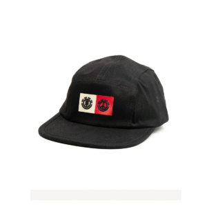 BONÉ ELEMENT DUAL FIVE PANEL ABA RETA FLEXÍVEL STRAPBACK PRETO